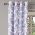 thumbnail image 3 of Ambesonne Whale Grommet Curtain, Sea Life Paisley Illustration, 50" x 63", Pale Pink Purple Blue, 3 of 6