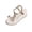 White-A, variant on Women's Rhinestone Clear Block Platform Sandals Oversize Ankle Strap Dressy Sandals Open Square Toe Wedge Sandals for Women