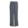 thumbnail image 2 of Time and Tru Women's High Rise Wide Leg Full Length Linen Pant, 2 of 5