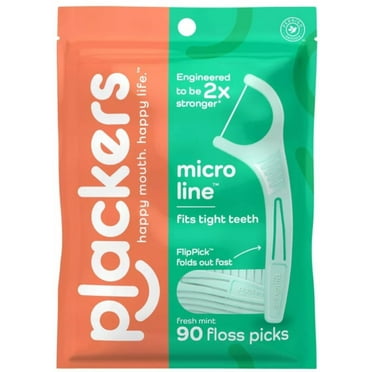 Plackers Micro Mint Freshens Breath, Mint, 90 Count