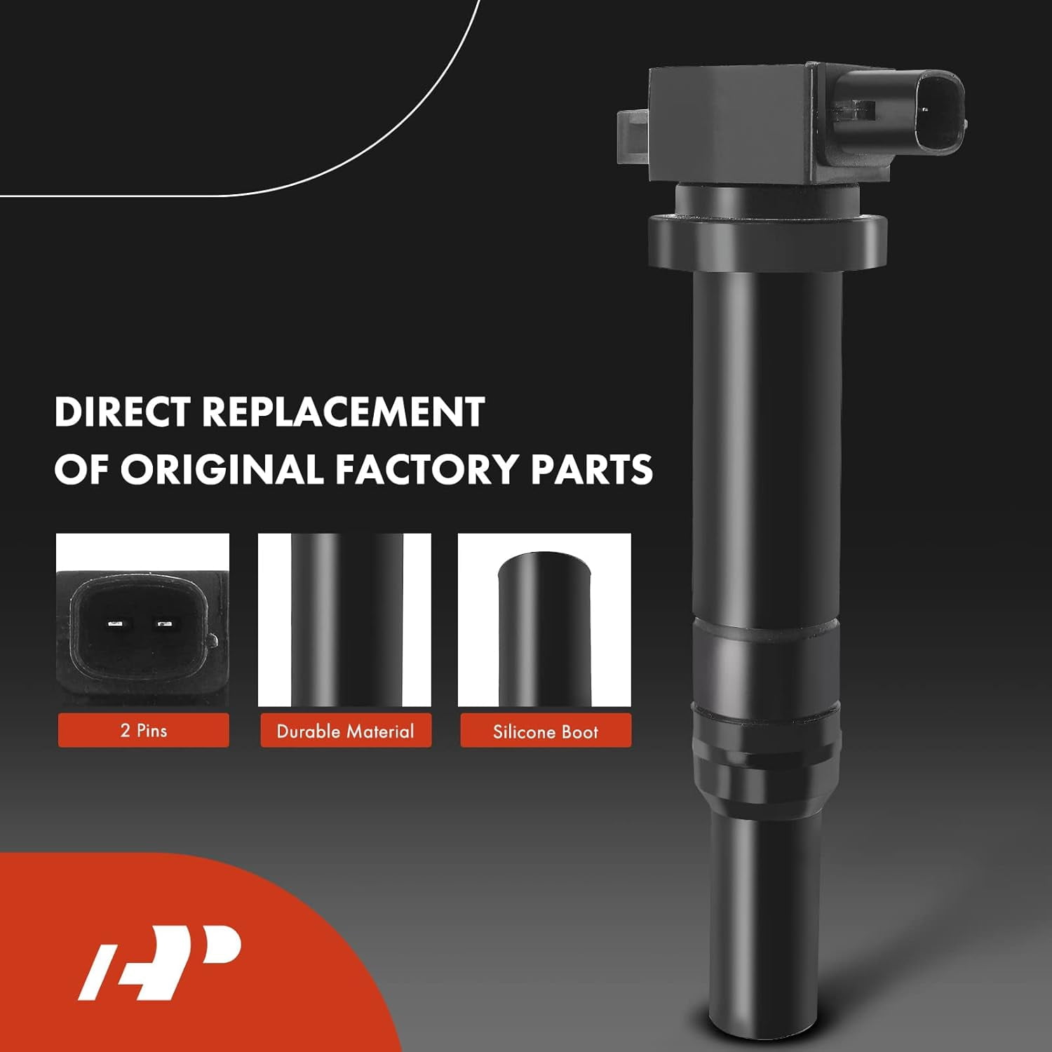 A-Premium Set of 6 Ignition Coil Pack and Iridium Spark Plugs Compatible with Hyundai Santa Fe 2007-2009 & Kia Optima 2006-2010 Rondo 2007-2011 V6 2.4L 2.7L