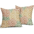 thumbnail image 2 of Orange Yellow Green Pillow Covers 20x20 Set of 2 Fall Colored Art Dot Decorative Throw Pillows Trendy Print Outdoor Pillowcase Holiday Seasonal Cushion Cover Linen Pillow Case Decor for Sofa Couch Bed, 2 of 6