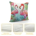 thumbnail image 4 of RUIYC  Tropical Floral and Flamingo Decorative Throw Pillow Covers  Pillows Case Square Cushion Cover Cases Pillowcase with Zipper Sofa Home Decor for Couch Bed Patio Car, 4 of 5