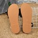 thumbnail image 4 of Sandalias Planas con Correas de Tobillo Moda Casual Primavera Y Verano Desgaste Exterior Redondo Dedo Del Pie Abierto Dedo Del Pie Espalda Elástica Sandalias Planas, 4 of 9