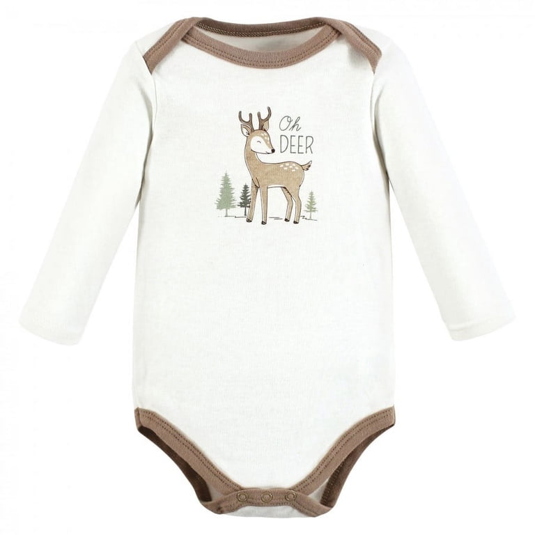 Hudson Baby Long-Sleeve Cotton Bodysuits, 5-Pack photo 4