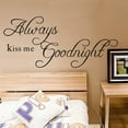 thumbnail image 4 of Pegatinas de pared "Siempre bésame buenas noches", murales artísticos extraíbles, calcomanías de pared para decoración de dormitorio y sala de estar., 4 of 5
