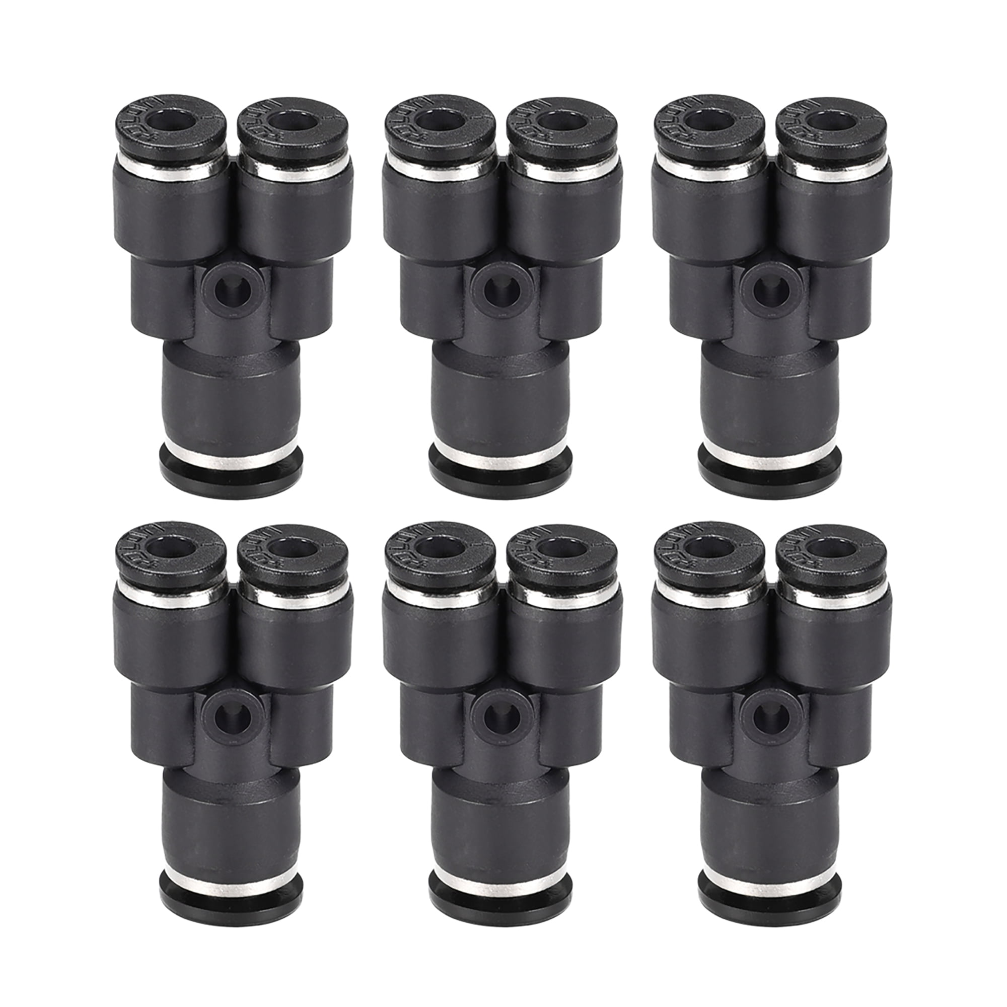 Plastic Connect Y Splitter Push To Tube Fittings,6mm X 4mm OD Push Lock