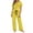 A46 Yellow, variant on Mifsaly Cotton Pajama Sets for Women Button Down Short Sleeve Sleepwear Top and Long Pants Comfortable Soft Pjs Matching Lounge Outfits Purple,XXL