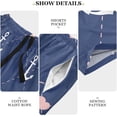 thumbnail image 6 of GZHJMY Anchor Pajama Pants Short for Men, Lounge Pants Lightweight Men Pajama Bottoms with Drawstring Pockets, Christmas New Year Birthday Gifts, Small, 6 of 7