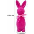 thumbnail image 7 of Easter Decorations-9.8'' Easter Flocked Bunnies Figurine with Bow Tie,Easter Flocked Bunnies,Flocking Rabbit Tabletop Ornament,Spring Table Centerpieces Indoor Decor,Bunnies Decoration for Home Party, 7 of 7