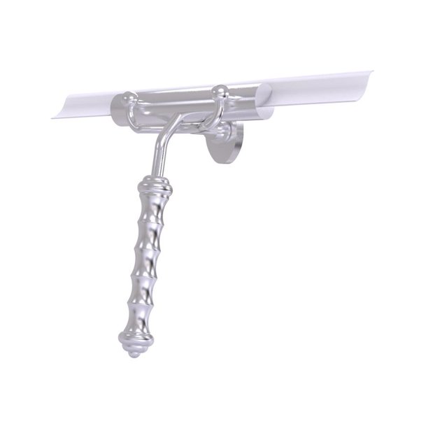 Shower Squeegee with Wavy Handle in Satin Chrome