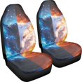 thumbnail image 3 of XYZCANDO Wolf Car Seat Covers Polyester Waterproof Front Seat Cover Van Sets Interior, Protector Anti-Slip Sedan Truck, 3 of 10