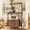 Rusitc, variant on Bestier 3-Tier Baker's Rack with Cabinet, Kitchen Storage Shelves, Microwave Oven Stand, Coffee Bar with Hooks in Grey