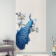 thumbnail image 3 of Qiaoxi Waterproof Wall Sticker Peacock Flower Pattern Self-adhesive Removable Design Easy To Peel Stick Wallpaper Decorative Decals, 3 of 5