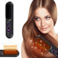 thumbnail image 1 of Fiudx Cepillo de Pelo Portátil, Peine Alisador 3 En 1, Tecnología de Calentamiento Rápido, Ajustes de Temperatura Ajustables, Diseño Ideal para Viajes, Peinado Sin Esfuerzo En Cualquier Lugar, Recarg, 1 of 6
