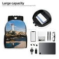 thumbnail image 6 of Gaeub Lighthouse Print Unisex Backpacks, College Bookbag,Daypack with Padded 15" Laptop Sleeve,for School, Work, and Travel, 6 of 8