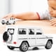 thumbnail image 5 of Coche todoterreno de aleación de 1/32 para niños, juguete para tirar hacia atrás con efecto de sonido y luz (blanco), 5 of 9
