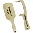 thumbnail image 4 of Juego de 2 cepillos para hombre calvo con masajeador de cuero cabelludo de madera, regalo divertido para el cuidado de la cabeza calva., 4 of 5