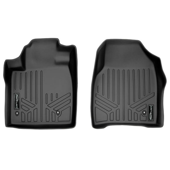 SMARTLINER Custom Fit Floor Mats 1st Row Liner Set Black Compatible With 2009-2015 Honda Pilot