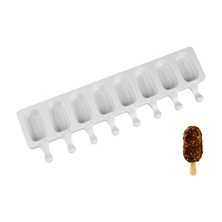 

Ice Cream Mold - Popsicles Molds for Kids | 8-joint Silicone Popsicle Mousse Cake DIY Molds for Baking Brownie Chocolate Homemade Ice cream Popsicle