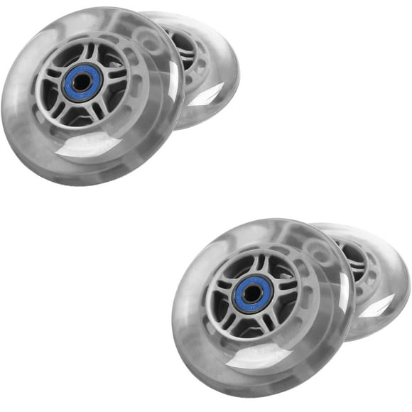 Replacement Scooter Wheels with Abec 7 Bearings 100mm Clear Wheel 4-Pack for Razor