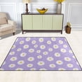 thumbnail image 5 of Ryvnso Daisy Floral Purple Area Rug Floor Mats Non-Slip Home Carpet 80 x 58 inch, 5 of 7