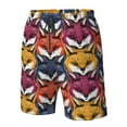 thumbnail image 4 of Disketp Men's Swim Trunks Hawaiian Breathable Surf Beach Swimsuits Mesh Lining Beach Shorts with Pockets-Fox Face, 4 of 7