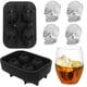 thumbnail image 4 of Moldes de silicona de grado alimenticio para hacer cubitos de hielo con forma de calavera, para cócteles de whisky, diseño creativo, hielo de fusión lenta para divertirse en fiestas (4 cavidades), 4 of 8