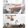 thumbnail image 5 of Sunflowers Rooster Kitchen Dish Towels for Drying Dishes Set of 4, Farmhouse Vintage Black White Plaid Waffle Weave Microfiber Hand Tea Bathroom Towels Quick Dry & Absorbent Towel 12x12, 5 of 7