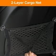 thumbnail image 5 of Uxcell 2pcs 2-Layer Small Cargo Net 14" x 9.8" Stretchable Storage Mesh Pocket Net Automotive Cargo Nets with 8pcs Screws and 8pcs Built-in Hooks for Trunk RV Boat, 5 of 7