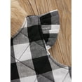 thumbnail image 6 of Liacowi Girls Casual Vest with Fur Collars Plaid Printed Pattern Jacket, 6 of 8