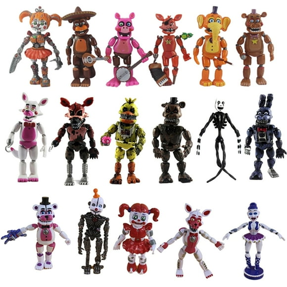 Five Nights at Freddy's FNAF-6" Articulated Action Figure Toys,Five Nights at Freddy's Toys,FNAF-Security Breach Series Action Figure FNAF-Toys for Kid Gift(17pcs)