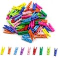 thumbnail image 1 of 100Pcs Mini Clothes Pegs Wooden Clips, Coloured Clothes Pegs, Mini Natural Wooden Clothes Pegs More, 1 of 3
