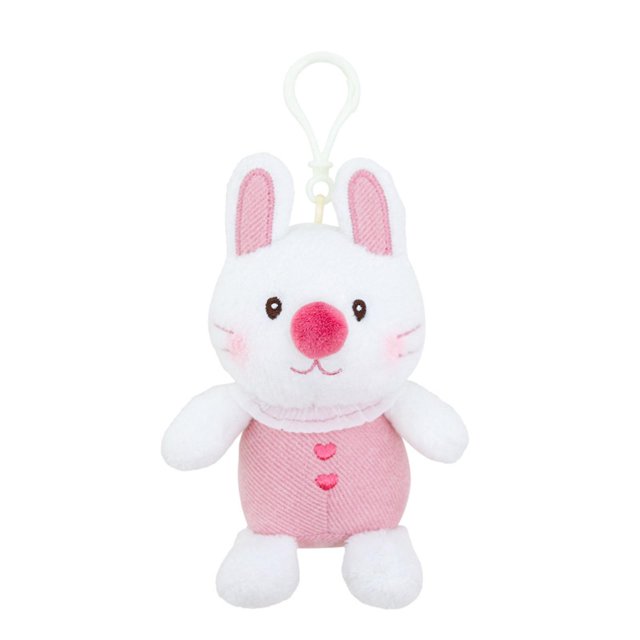 Pink rabbit 5 pequeños conejos de peluche/para gato colgante llavero de peluche suave regalo mochila Accs