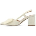 thumbnail image 3 of Journee Womens Tailynn Sling Back Block Heel Pumps, Widths Available, 3 of 9