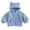 Blue, variant on KICILVS Girls Fleece Jacket with Hood Zip Up Bear Ears Long Sleeve Cozy Winter Warm Casual Outwear Coat with Pockets