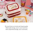 thumbnail image 3 of Fiambrera Wosthever Lovely Home Office School Compartimentos de doble capa Microondas Bento Rojo, 3 of 6