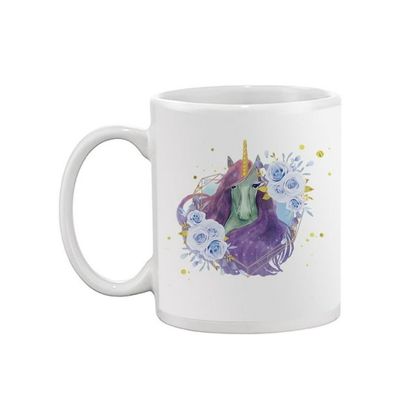 Unicorn With Flowers Mug - SPIdeals Designs,