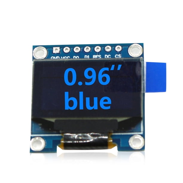 Matsuzay Módulo OLED 7 pines GND 0,96 pulgadas SSD 1306 SPI 128*64 Tablero de pantallas de alta definición Mini pantallas LED autoluminosas Electrónica Azul