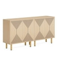 thumbnail image 5 of YYAo Sideboard Cabinet, Coffee Bar Cabinet,Modern Sideboard Buffet, 59" Wood Storage Cabinet with Doors,Natural & Gold, 5 of 8