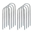 thumbnail image 4 of 8 piezas de trampolín estampados de trampolín ancla de tierra de servicio pesado para objetivos de fútbol swing de carpa Plata, 4 of 8