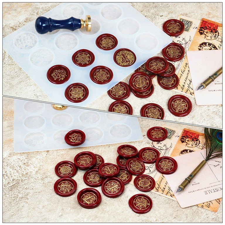 Hesroicy Wax Seal Mold Reusable Portable Durable Safe to Touch Sturdy DIY  Simple Operation DIY Wax Sealing Stamp Silicone Mold Mat Home Use for  Handicraft 