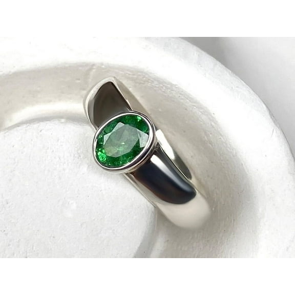 Natural Tsavorite Engagement Ring Natural Tsavorite Ring, Green Gemstone ring, Alternative Engagement ring, Green Garnet ring