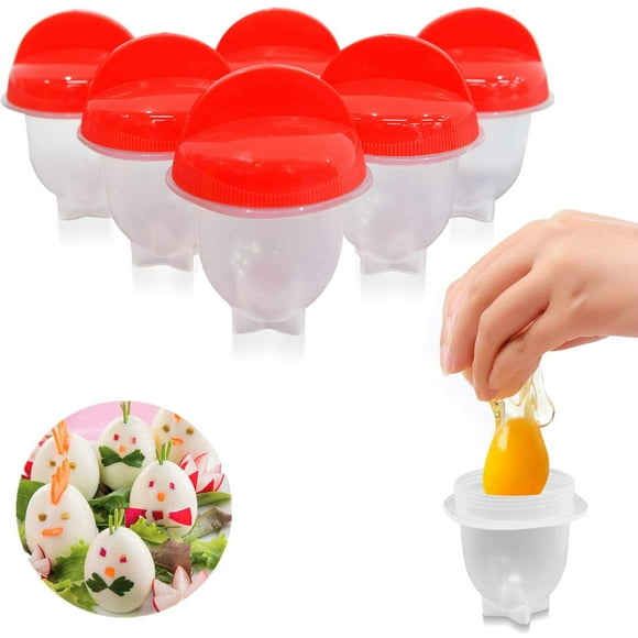 Rare Pearl 6x Egg Boiler Silicone Eggies Non-stick silicone egg cups without she