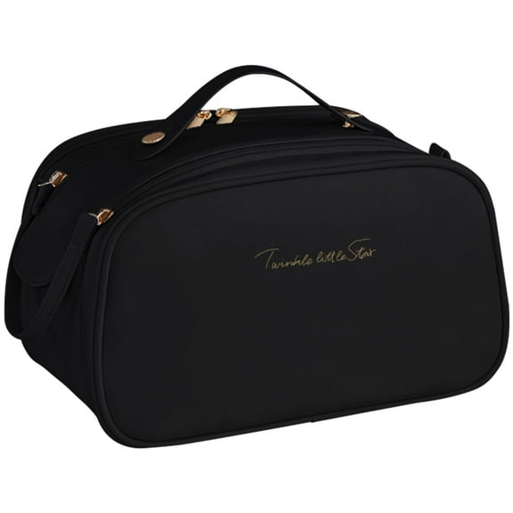 Ogetok Large Capacity Travel Cosmetic Bag, Women Waterproof Portable Open Organizer with Divider and Handle Travel Bag.Help You Store and Organize