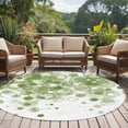 thumbnail image 4 of Round Area Rug 6 Ft, Sage Green Gradient Washable Non-Slip Circle Carpet for Living Room/Bedroom, Abstract Polka Dots Vintage Modern Art Low-Profile Indoor Mats Collection Rugs for Residential, 4 of 8