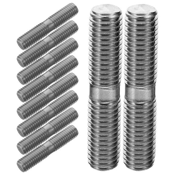 10Pcs Metal Bolts Stainless Steel Threaded Bolt Double End Bolts Replaceable Bolts Dual End Bolts Part