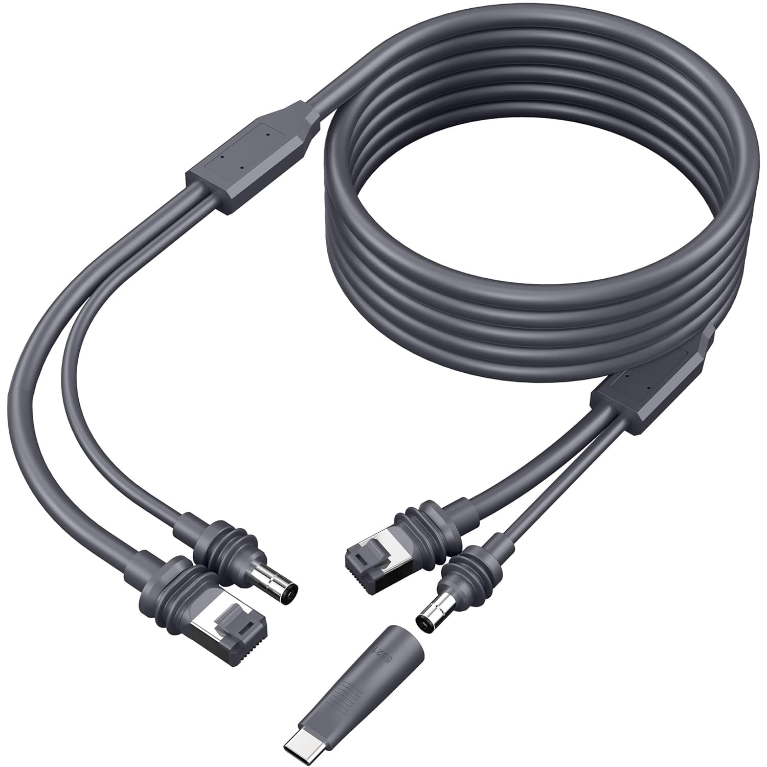2 in 1 Starlink Mini Cable 16.4FT/5M, DC/USB C Charging + Ethernet Cable, Replacement Starlink Mini Power Accessories