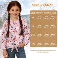 thumbnail image 6 of DISNIMO Girls Shirt for 5-12 Years Butterfly Flower Print Long Sleeve Pullover Tops Casual Crewneck Blouse T-Shirt Soft Tie Front Shirts, 6 of 8