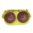 thumbnail image 4 of para gatos para comida y agua Platos de alimentación para mascotas para mascotas para perros desmontables Verde y Café Jinwen Cuencos para gatos, 4 of 8